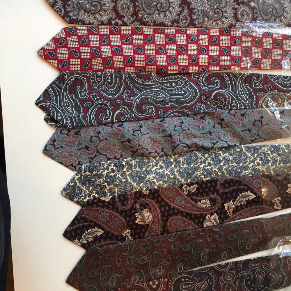 8 New Luxury All Silk Paisley Ties Top Brands!